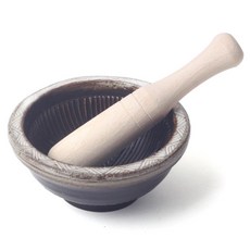 토탈하우스 여주 도자기 깨절구 (소) 미니절구 깨갈이 브라운, 1개