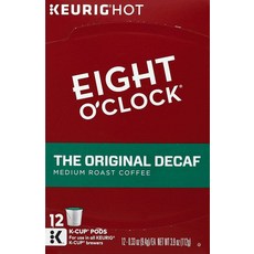 Eight O'Clock Coffee 오리지널 디카페인 1인용 큐리그 K컵 포드 미디엄 로스트 커피 1개 32팩 261428