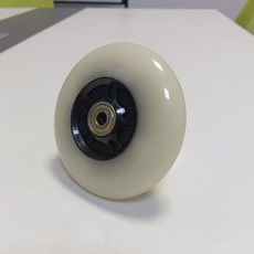 마이크로킥보드 led 맥시 앞 교체 부품 바퀴, 1개, 76mm  내부는 블랙  외부는 화이트