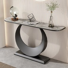 콘솔테이블 프렌치 현관 슬림 화장대 복도 엔틱, 이탈리안 그레이 140x30x80 블랙 프레임 집회