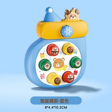 DFMEI 迷你掌上打地鼠兒童玩具解壓小玩具早教玩具男女孩益智按壓小玩具, 如圖, 襪子款-藍色【打地鼠+吹口哨+可轉動】★★