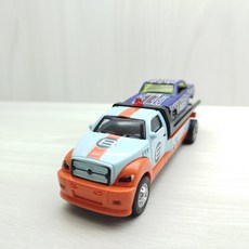 宅米吉 1:64 平板拖車 藍色合金模型車, 1個