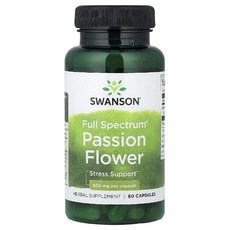 스완슨 시계꽃 500mg 패션 플라워 Passion Flower 캡슐 60정