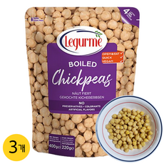 르구르메 바로먹는 삶은 병아리콩 칙피스, 400g, 3개