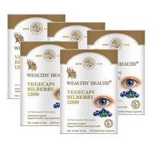 웰시헬스 빌베리 12000 캡슐 Wealthy Health (white label) Bilberry, 5개, 90정