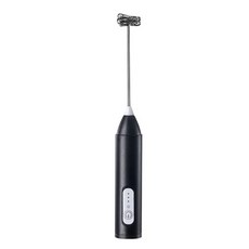 휴대용 전기 우유 거품기 메이커 3 조절 가능한 속도 USB 충전 휴대용 디자인 간편한 청소 주방 도구, 검은, 흑색의