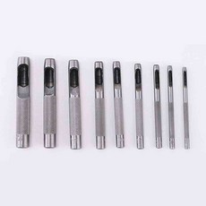 원포 가죽공예 펀치 9종 세트 펀치 원형 구멍뚫기 타공 펀칭기 가죽공예공구 가죽공구 가죽펀칭기