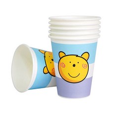 죠이베어 컵 블루 8oz - 파티/생일 테이블 컵, 1세트, 60개