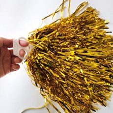 야광용품 체육 경기 응원 수술 폼폼 손가락 고리형 골드, 상세페이지 참조, 1개