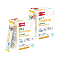 [척척바이오] 덴마크 키즈 구강유산균 유아 어린이 청소년 면역력 유산균 30포, 2개, 30회분