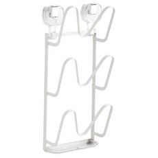 壁掛式多層鍋蓋架，免打孔廚房收納置物架，帶瀝水盤砧板架, 奶白, 1個