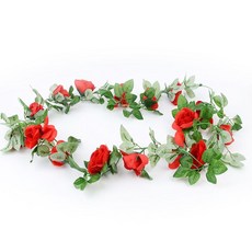 조화 장미넝쿨 16송이 90cm 인조넝쿨 인테리어 장식20260502EA, 16송이 화이트