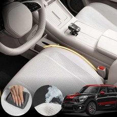 미니 컨트리맨S (R60) 1세대 (N18) 차량용 초슬림 통풍 시트 커버 화이트 2개 세트