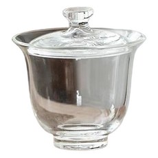 80ML 투명 높은 붕규산 유리 차 커버 그릇 차 컵과 뚜껑 열 작은 찻잔 차 세트 Acces, 표시된 대로