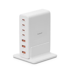 쿼카씨 GaN 100W 7포트 PD C타입 멀티 초고속 충전기, 1개, 화이트