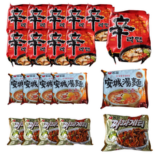 농심 신라면 10개 + 안성탕면 5개 + 짜파게티 5개, 신라면 10봉+안성탕면 5봉+짜파게티 5봉, 1개