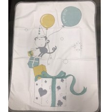 韓國Petit Bird竹纖維嬰幼兒防水保潔床墊—幸運猴(兩種尺寸), 1個, 尺寸:65cm x 85cm, 猴子圖樣