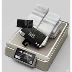 [언더아머_스포츠] 기능성 운동 양말 White 6켤레 1 Pack 땀흡수 아치 지지력 남녀공용 TM1387058 장목양말