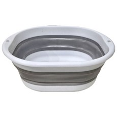 北歐風多功能可折疊水盆, 大款-莫蘭迪灰, 37.5x37.5x5.5 公分, 1個