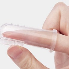 손가락 칫솔 강아지 고양이 실리콘 돌기 구강 관리 반려견, 1개, 레이블링 투명 10개입
