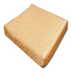 LUST 記憶坐墊 葉片圖案高密度海綿 透氣舒適人體工學設計 辦公室居家多用途, 蔓藤金, 5cm