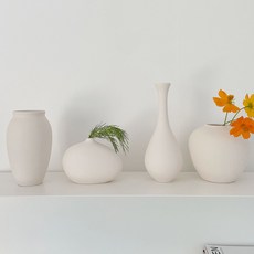 심플 화병 인테리어 오브제 무광 도자기 세라믹 소형 미니 항아리