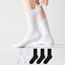 남자 두꺼운 스포츠 양말 이중 쿠션 중목 순면 5켤레