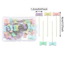 재봉 미싱 50/100Pcs 양재 핀 자수 패치 워크 도구 고정 버튼 바느질 위치 DIY 액세서리, 50Pcs, [00] Light Bow