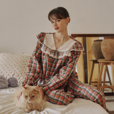 이브니에 이브니에 잠옷 파노라마 가을 겨울 여자 여성 레이스