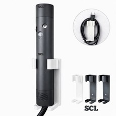 에어랩 고데기 멀티거치 무타공 욕실 스탠드형 드라이기걸이 정리대 SCL-BH01, 1개, 대형(에어랩호환)_화이트