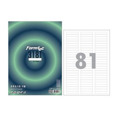 폼텍 LQ-3181 분류표기용 라벨 A4 81칸, 단품