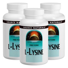 SOURCE NATURALS L-離胺酸粉, 3個, 100g