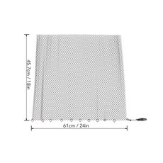 벽난로 스크린 커튼 넓은 패널 걸이형 교체 장작 난로용 블랙, 1. 24x18in