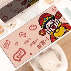 發財主題辦公桌墊滑鼠墊, 300*600*2MM 圖案2, 1個