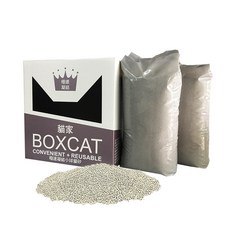 BOX CAT灰標極速凝結小球貓砂貓屋精裝組10KG 國際貓家, 1個, 兩箱