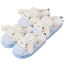 Nuanzhiyuan 산리오 논슬립 내마모성 실내 슬리퍼 12015, 블루, 2개