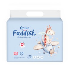 Qnius 風尚親膚紙尿褲 L碼 50片, 1個, 紙尿褲NB碼30片*2包