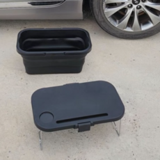 오스린 세차버킷세트 접이식버킷 세차용버킷 대용량 물통, 블랙, 15L