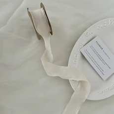 레이스 플리츠 리본 케이크 프릴 피쉬테일 리본 부케 아마 리본 박스 1 개, 01 1pc, 01 하얀색