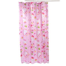 Hello Kitty 加厚防水浴簾, 粉色, 1套