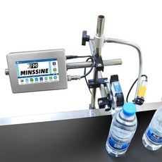 마킹기 산업용 온라인 잉크젯 프린터 QR 바코드 배치 번호 로고 만료 날짜 코딩 기계용 4.3 인치 스크린 12.7mm, 4) 12.7mm-1 Nozzle - 영국 플러그