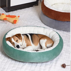 HN M-L 푹신푹신한 미니홈피 쾌적하다 애견 집 타원형 애견 집, 1개, 베이지