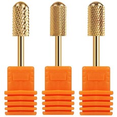 네일 아트 드릴 비트 강력한 네일 그라인드 헤드 배럴 카바이드 비트 전 3가지 사이즈 F(미세 연삭) + C(거친 연삭) + M(중간 마감) 연삭 네일 연마 헤드 네일 머신 어태치