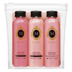 MA CHERIE 瑪宣妮輕巧旅行組Ex 蜜桃珍珠洗髮精+蜜桃珍珠潤髮乳+蜜桃珍珠沐浴乳, 1個