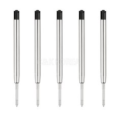 CNK 볼펜심 독일잉크 G2리필 5개 국제표준규격 리필심 몽블랑 파커 등(블랙), 5개입