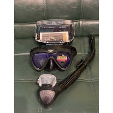 GULL VADER fanette 潛水/浮潛面鏡 Rubber Black 含呼吸管