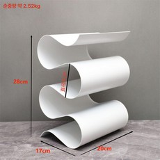 굴곡와인거치대 와인렉 수납함 수납거치대 진열대, 1개, 화이트17길이 x 20너비 x 28높이cm