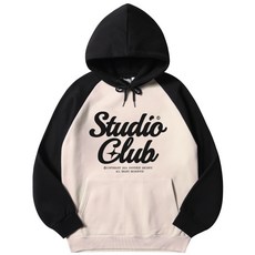 어나더 아카이브 ANOTHER ARCHIVE 래글런 스튜디오 클럽 후드티_크림