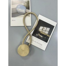 베스트셀러 모던 심플 원형커튼 마그네틱 스트랩 커튼 액세서리, 라이트 골드, 1개