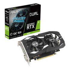ASUS Dual GeForce RTX 3050 OC Edition 6GB GDDR6 비디오 카드DUAL-RTX3050-O6G 국내 정규, Dual Fans_RTX3050|OC|6G, 상세페이지 참조, RTX3050|OC|6G